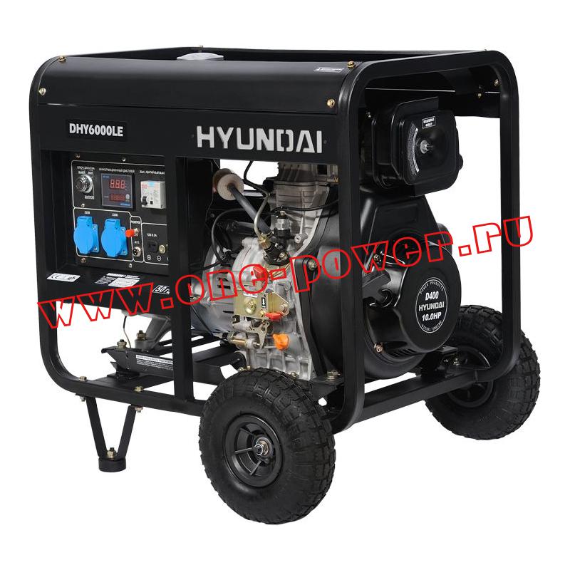 дизельный генератор hyundai dhy 6000le